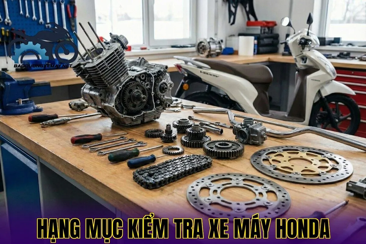 hạng mục kiểm tra xe máy Honda