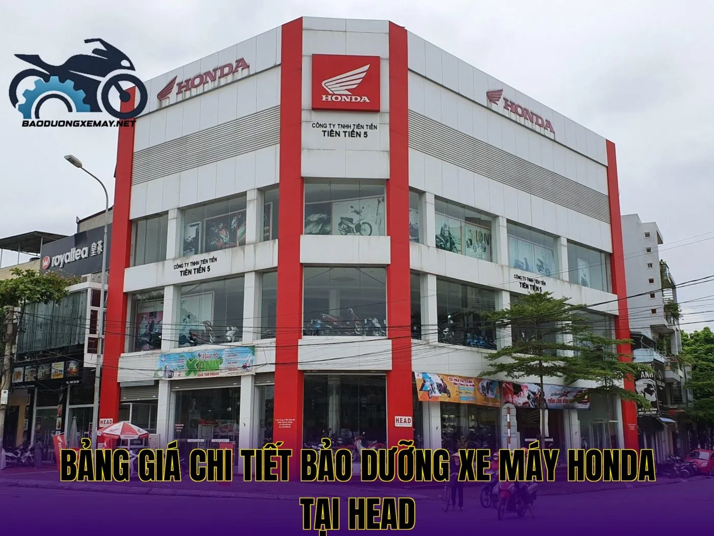 bảng giá chi tiết bảo dưỡng xe máy Honda tại HEAD