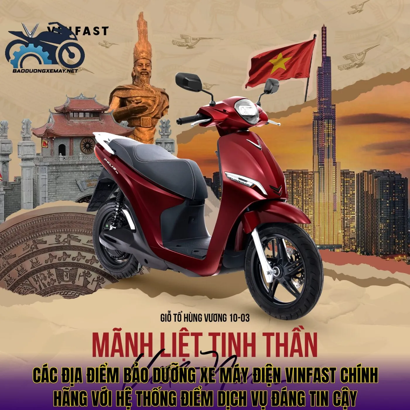 Các địa điểm bảo dưỡng xe máy điện VinFast chính hãng với hệ thống điểm dịch vụ đáng tin cậy