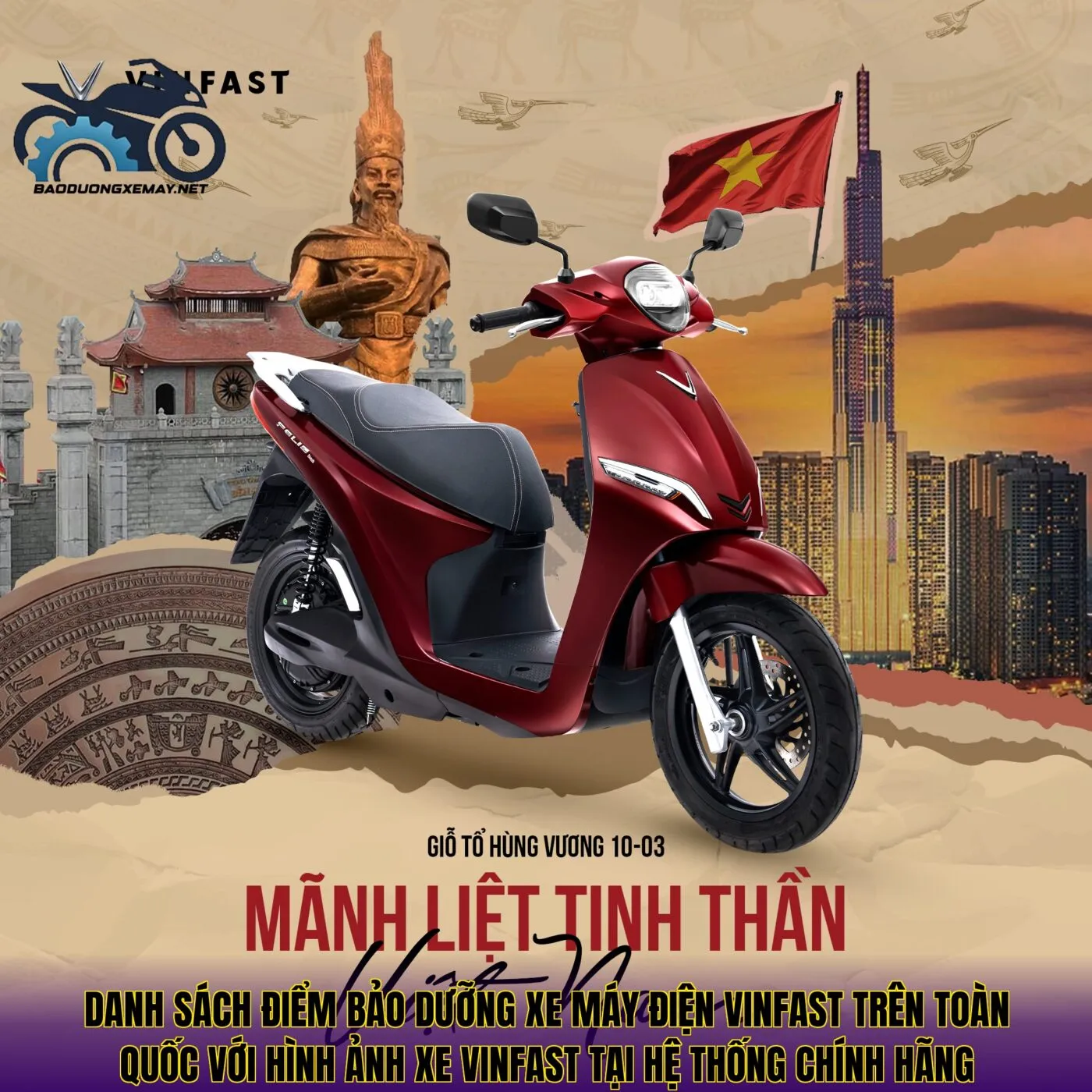 Danh sách điểm bảo dưỡng xe máy điện VinFast trên toàn quốc với hình ảnh xe VinFast tại hệ thống chính hãng