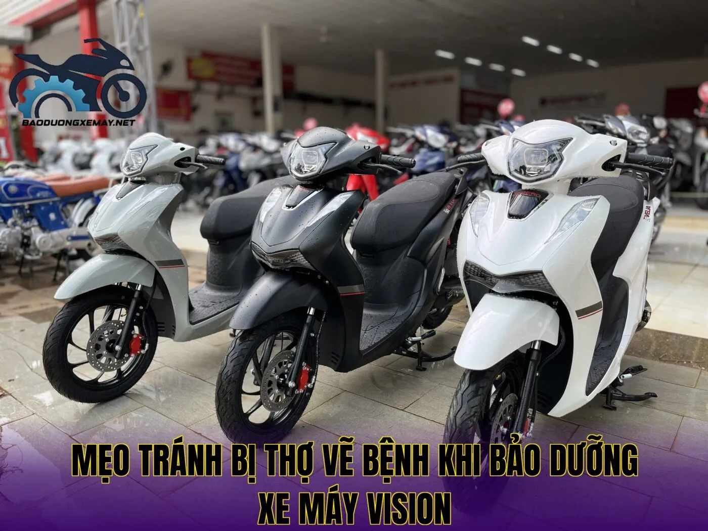 mẹo tránh bị thợ vẽ bệnh khi bảo dưỡng xe máy Vision