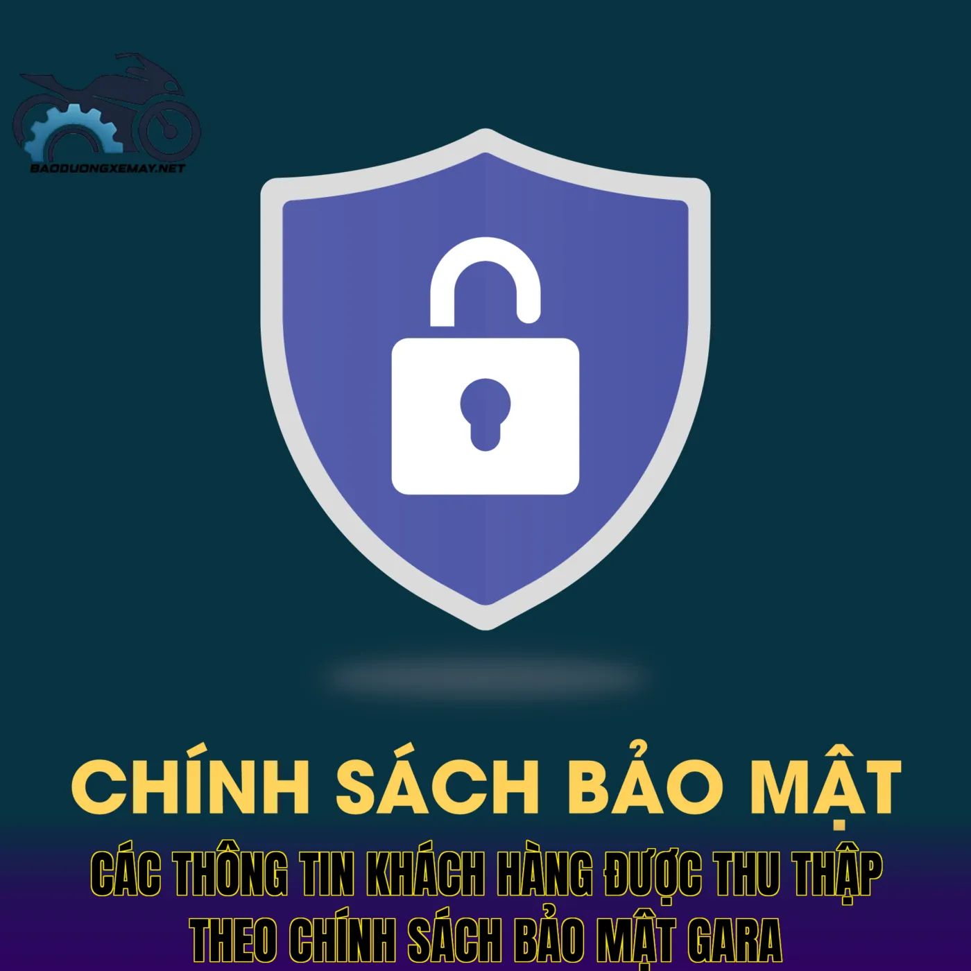 các thông tin khách hàng được thu thập theo chính sách bảo mật gara