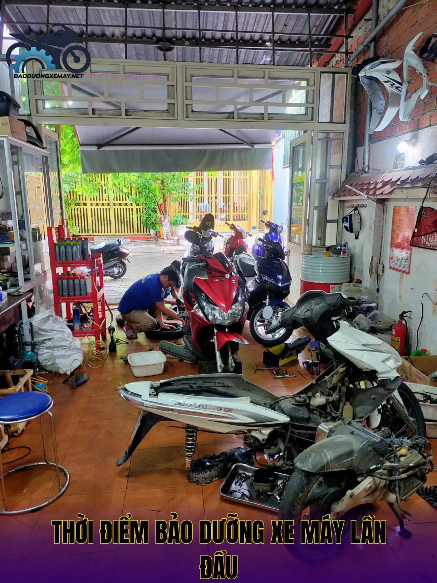 thời điểm bảo dưỡng xe máy lần đầu