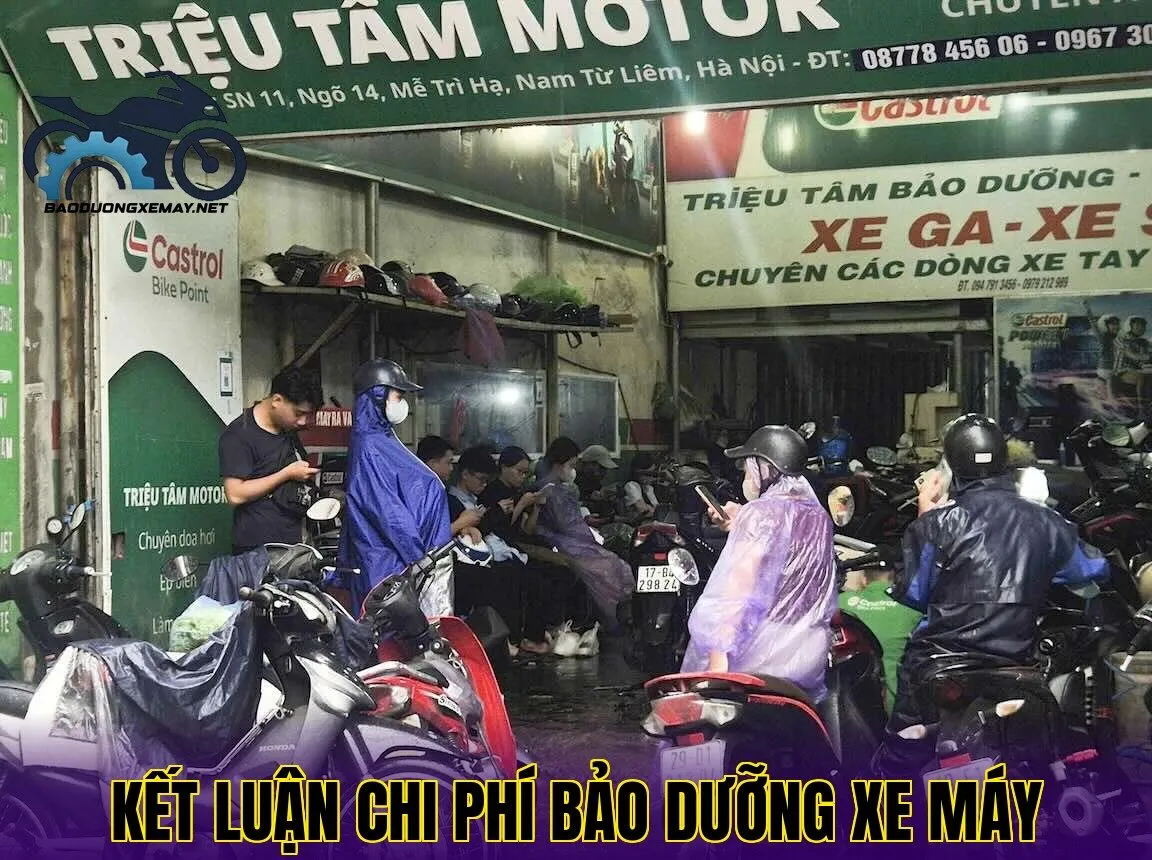 kết luận chi phí bảo dưỡng xe máy