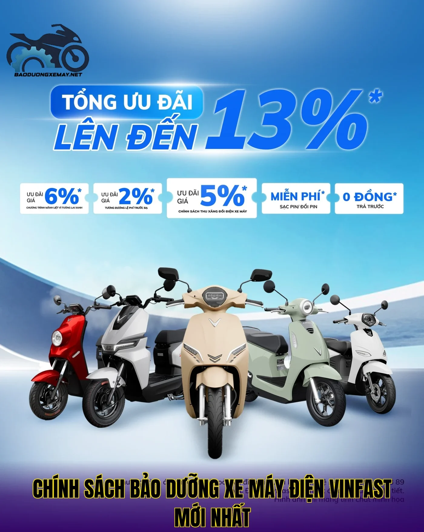 chính sách bảo dưỡng xe máy điện VinFast mới nhất