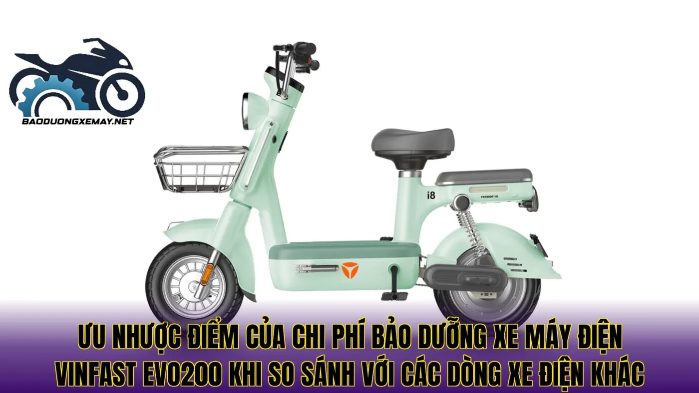 Ưu nhược điểm của chi phí bảo dưỡng xe máy điện Vinfast Evo200 khi so sánh với các dòng xe điện khác