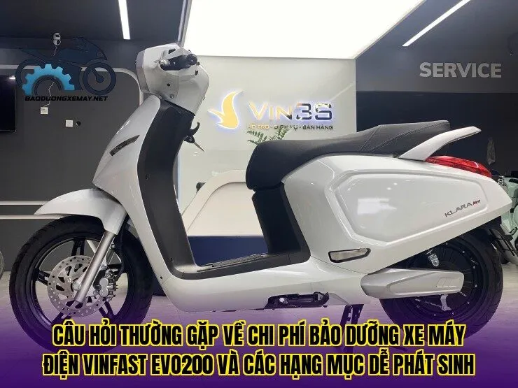 Câu hỏi thường gặp về chi phí bảo dưỡng xe máy điện Vinfast Evo200 và các hạng mục dễ phát sinh