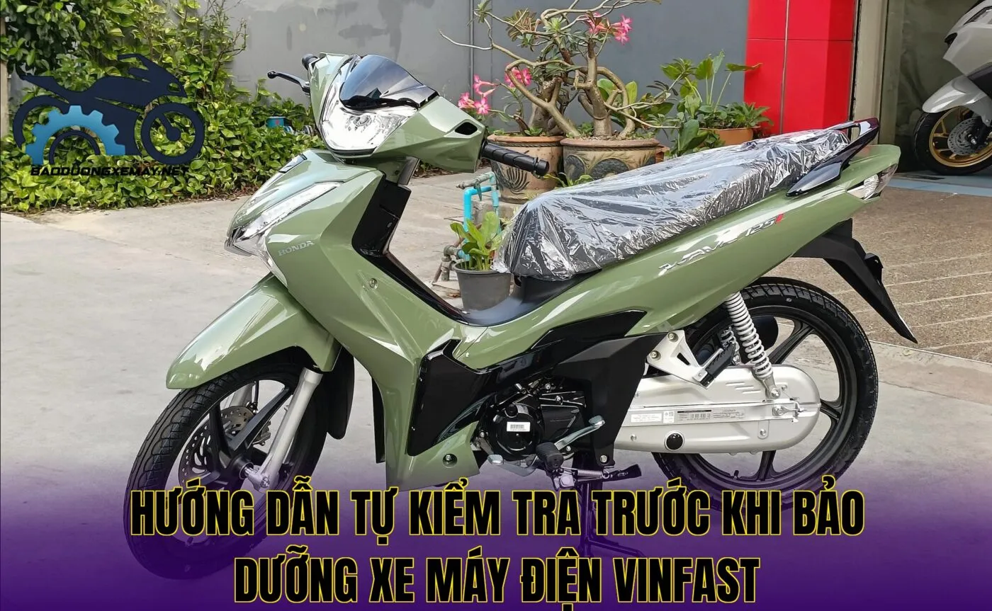 hướng dẫn tự kiểm tra trước khi bảo dưỡng xe máy điện VinFast