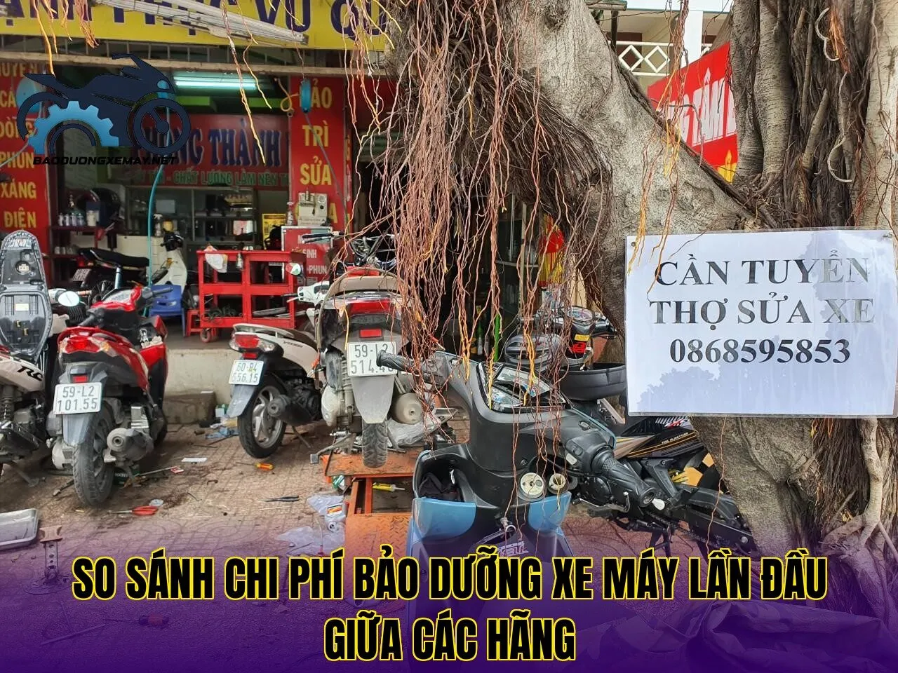 so sánh chi phí bảo dưỡng xe máy lần đầu giữa các hãng