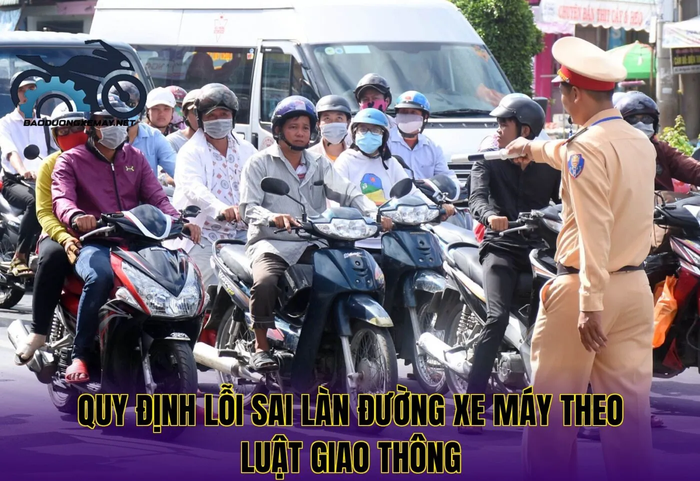 quy định lỗi sai làn đường xe máy theo luật giao thông