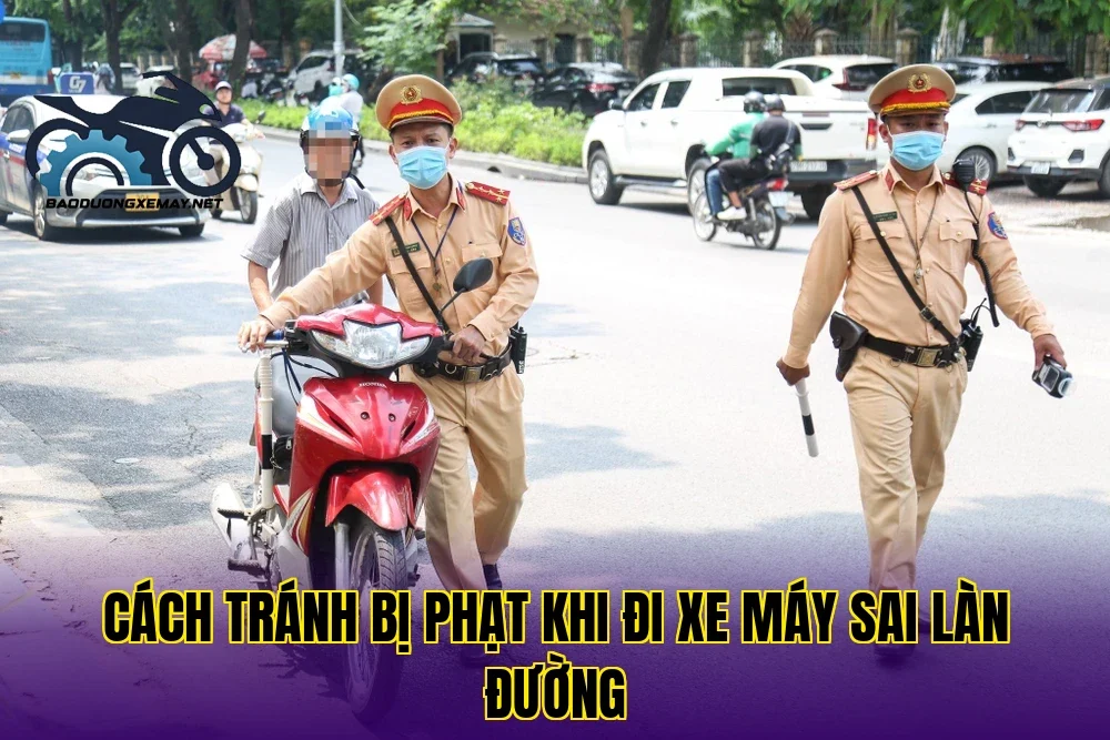 cách tránh bị phạt khi đi xe máy sai làn đường