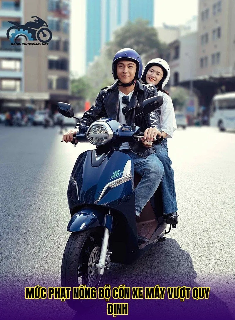 mức phạt nồng độ cồn xe máy vượt quy định