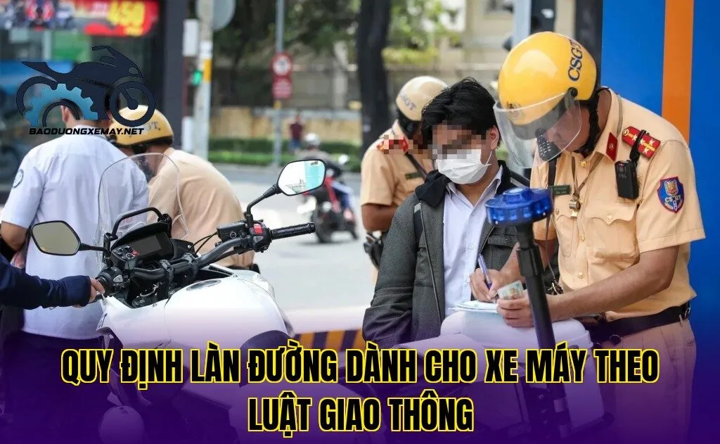 quy định làn đường dành cho xe máy theo luật giao thông