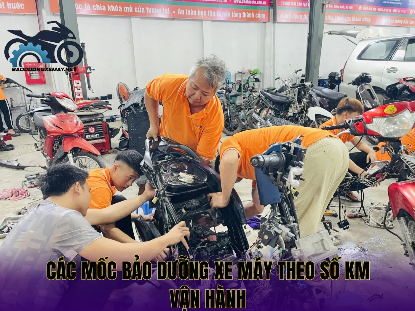 các mốc bảo dưỡng xe máy theo số km vận hành
