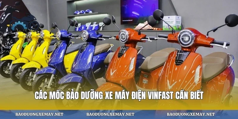 Các mốc bảo dưỡng xe máy điện vinfast cần biết