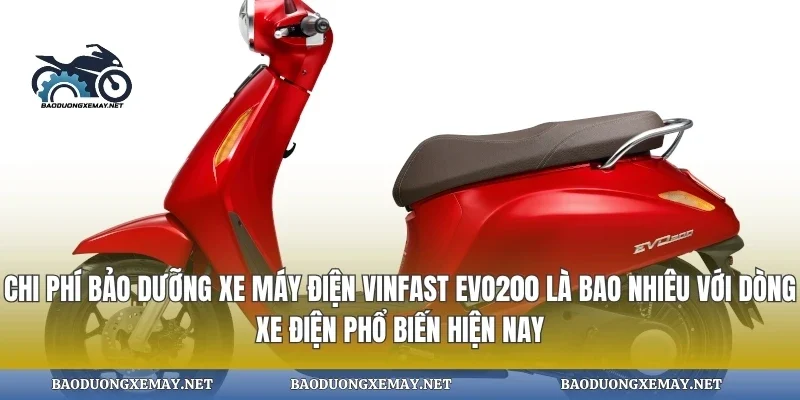 Chi phí bảo dưỡng xe máy điện vinfast evo200 là bao nhiêu với dòng xe điện phổ biến hiện nay