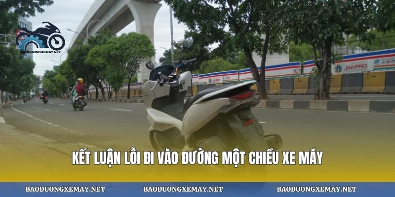 Kết luận lỗi đi vào đường một chiều xe máy