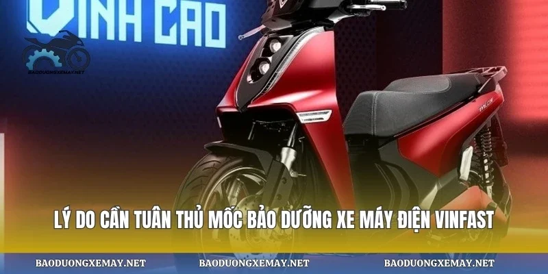 Lý do cần tuân thủ mốc bảo dưỡng xe máy điện vinfast