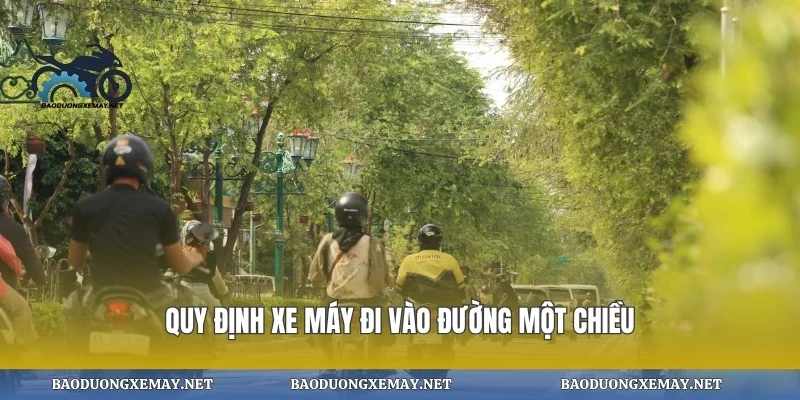 Quy định xe máy đi vào đường một chiều